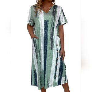 Shein Curve Long Lounge Maxi Dress With Pockets - NWOT